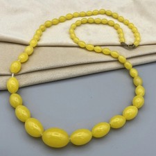 Vintage Pressed Amber Beaded