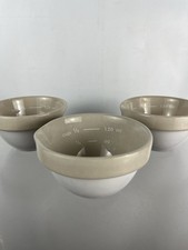 3 x JMe Jamie Oliver Mini Ceramic Pudding Bowls 120ml 1/2 Cup Measure Dessert