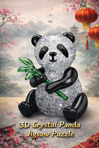 Crystal panda puzzle - 3d,