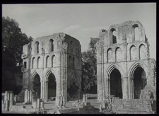 VINTAGE Magic Lantern Slide ROCHE ABBEY RUINS C1930 PHOTO THIRTIES YORKSHIRE 