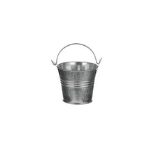 Decorative Galvanised Bright Metal Bucket Galvanised 5cm/2 Inches