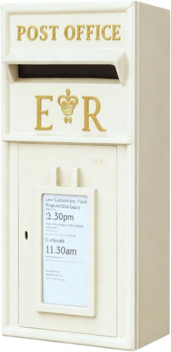 Post box ivory with lock - ivory,