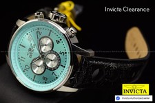 Invicta Mens Watch S1 Rally 48mm Chronograph Gunmetal, Turquoise and Silver Dial