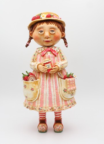 Ooak paper clay doll - ooak,