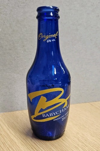 Vintage babycham blue glass - babycham,