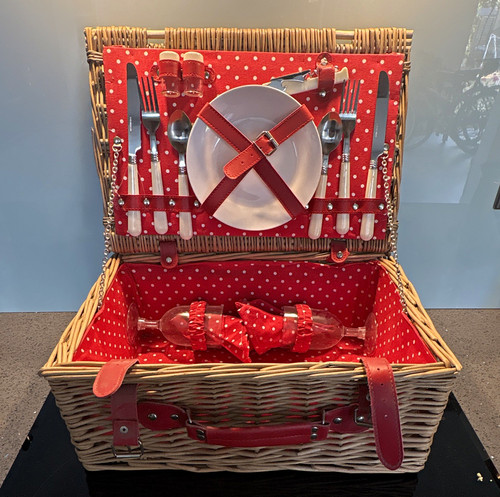 Wicker picnic basket ware - basket,