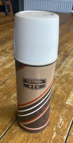 Thermos brown pattern flask - brown,