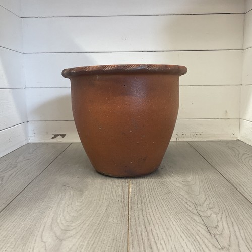 Vintage glazed terracotta - , pot