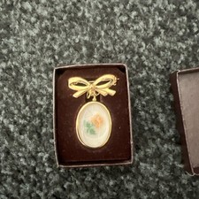 Vintage Embroidered Brooch -