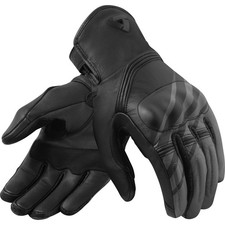 Rev It Redhill Leather Motorcycle Gloves L Black Grey EX-DISPLAY