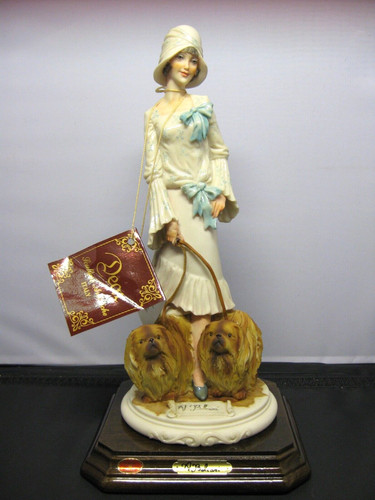 Lady with doggy - with,