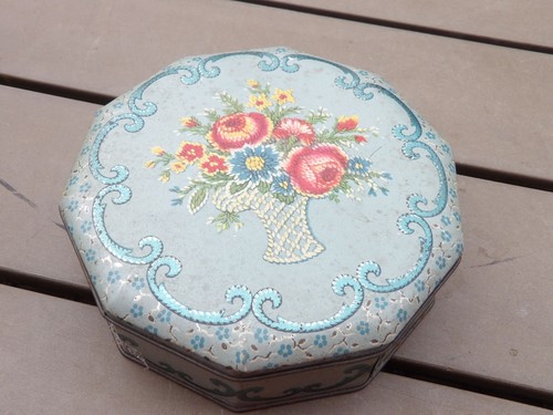 Vintage rowntrees sided tin - vintage,