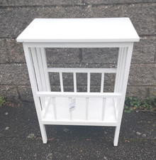 White wooden table with