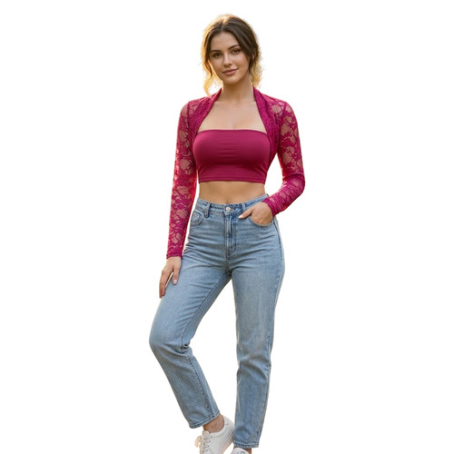 Women lace cropped bolero - women's,