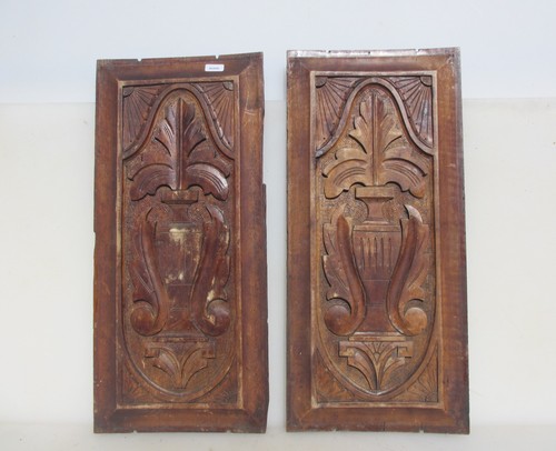 Antique carved wooden panel - antique,