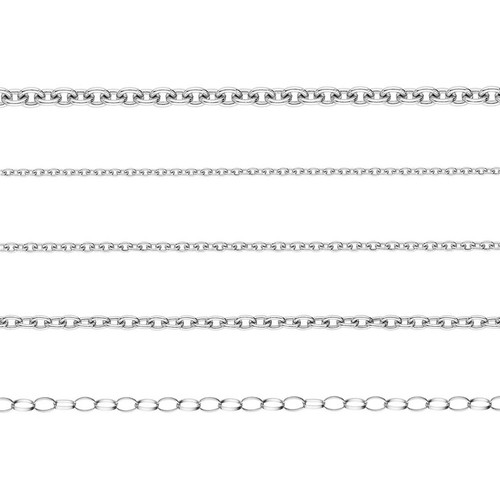 Rhodium plated necklace - rhodium,