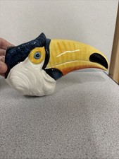 YELLOW &BLACK  TUCAN  ceramic vase designed by Jack Graham G3