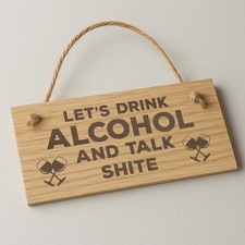 Funny Wooden Hanging Bar Sign