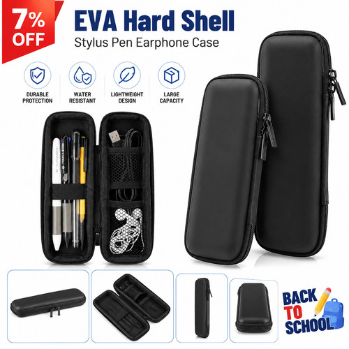 Black eva hard - shell, stylus