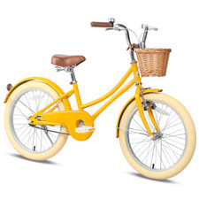 20 Inch Kids Girls Bike for 6 7 8 9 10 Years Old Little Girls Retro