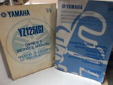 YAMAHA YZ 125 2 STROKE GENUINE OWNER SERVICE MANUALS VARIOUS YEARS