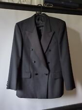 Scott & Taylor Dinner Jacket Black Tie Suit  Double Breasted 38 R  Satin Trim