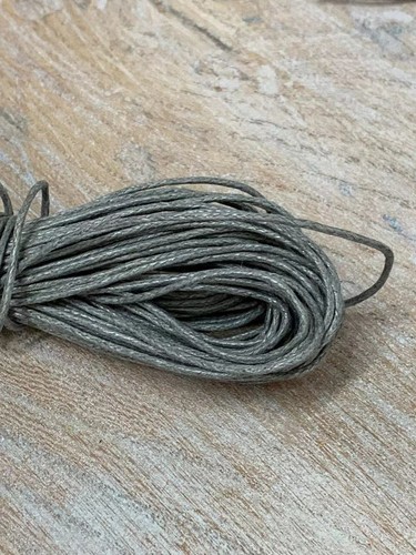 Waxed cotton cord black brown - waxed,
