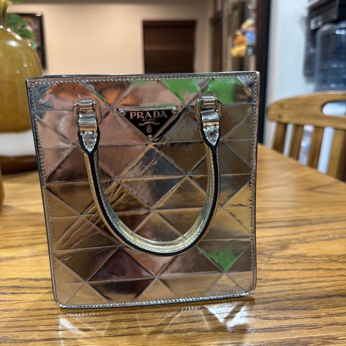 Prada hand bag metallic - prada,