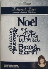 Tattered Lace - Yuletide Gilded Gold Sentiments Die Set