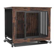 Wooden Dog Crate with Dual