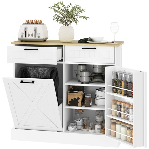 Homcom sideboard with trash - homcom,