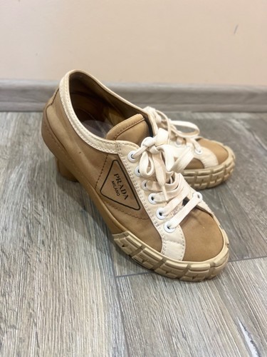 Authentic prada tan canvas - tan,