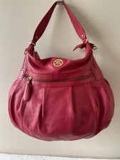 RI2K real leather ladies cerise red handbag