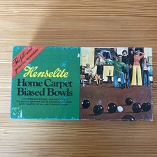 Vintage Henselite Home Carpet Bowls Set inc Jack & Instructions used