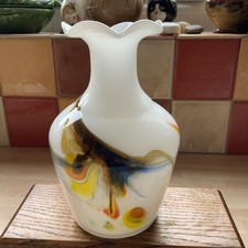 Art Glass Vase Murano Style 6 1/4” Tall