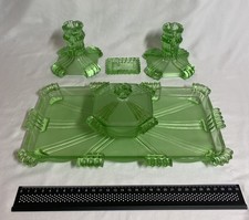 Vintage Green Glass Dressing