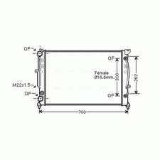Radiator For VW Passat 3B3 2.0