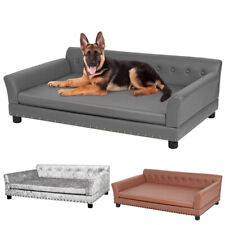 XXL Large Elevated Pet Sofa Couch Orthopedic Cushion Rivet Dog Lounge Chase Bed