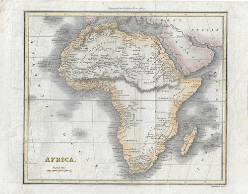 Africa antique map 1815 - antique, map,