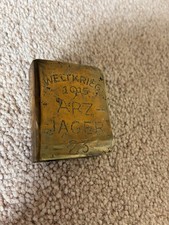 Trench Art Brass Matchbox