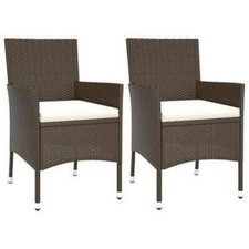 2 Garden Chairs with Cushions