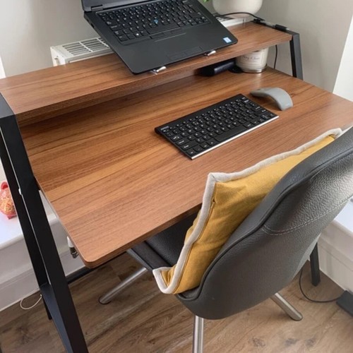 Vintage writing desk - desk, laptop