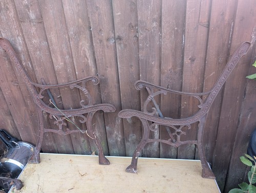 Vintage cast iron garden - garden, bench