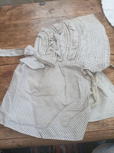 Vintage ladies spotted bonnet - ladies,