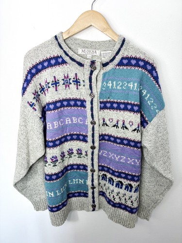 Vintage cardigan large - cardigan, 100%