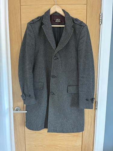 Zara men grey overcoat - zara,