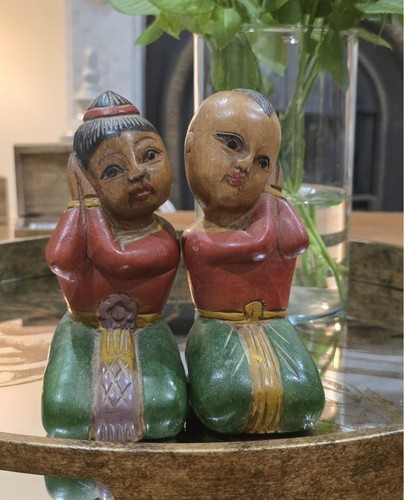 Vintage thai wooden - thai, figurine