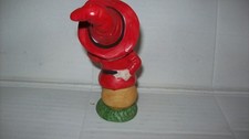 Vintage Pixie/ Leprechaun in red Ceramic Ornaments