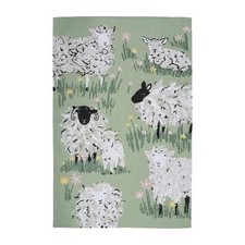 Cotton Tea Towel Ulster Weavers Woolly Sheep 100% Cotton Green