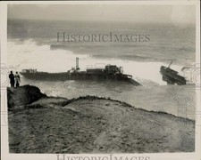 1937 Press Photo Freighter